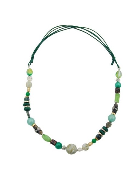 necklace light green dark green multicolour design