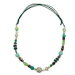 necklace light green dark green multicolour design