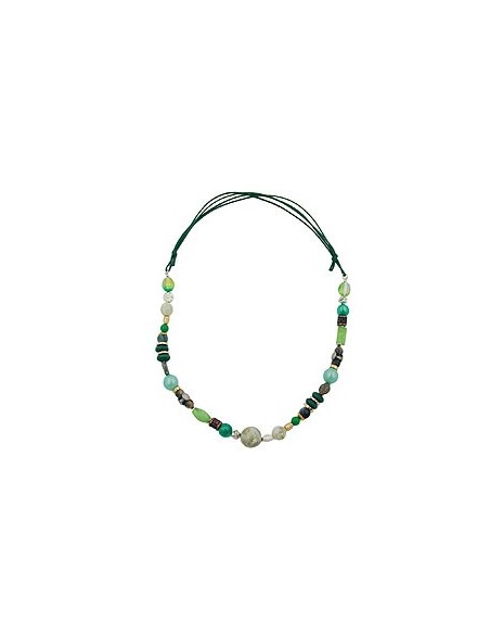 necklace light green dark green multicolour design