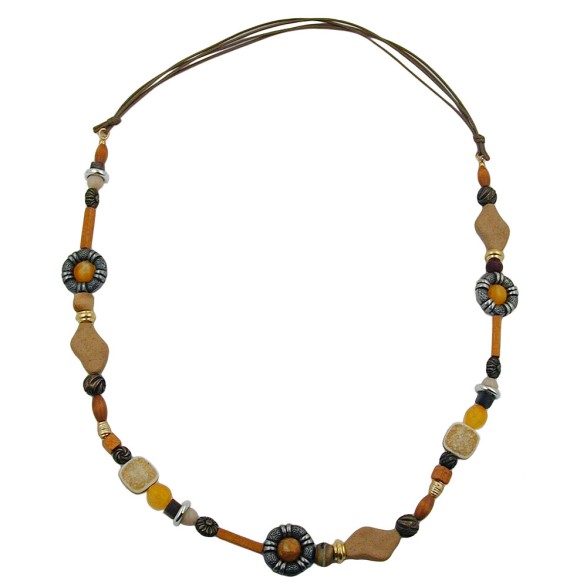 necklace orange/ light brown/ ochre