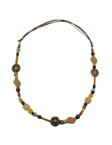 necklace orange/ light brown/ ochre