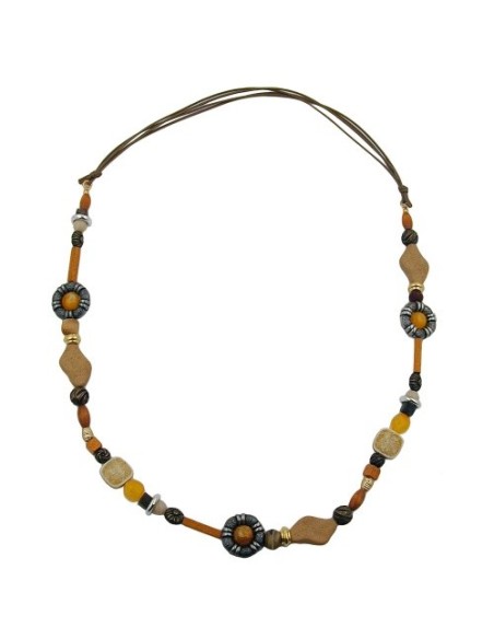 necklace orange/ light brown/ ochre