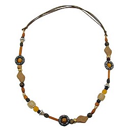 necklace orange/ light brown/ ochre