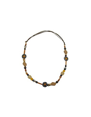 necklace orange/ light brown/ ochre