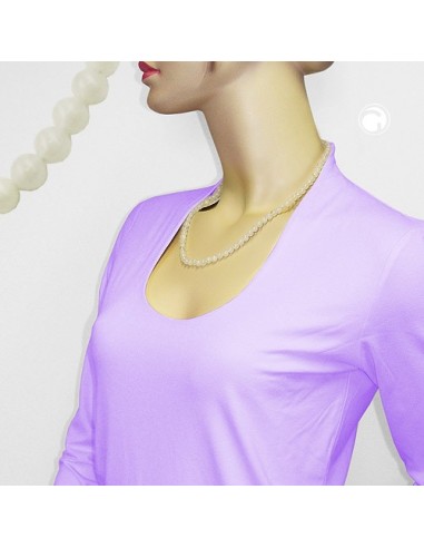 necklace only beads cream transparent