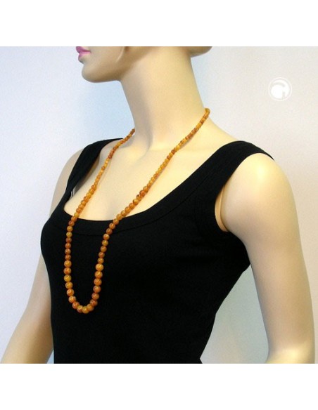 necklace beads brown/red