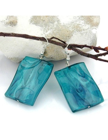 hook earrings pillow bead turquoise