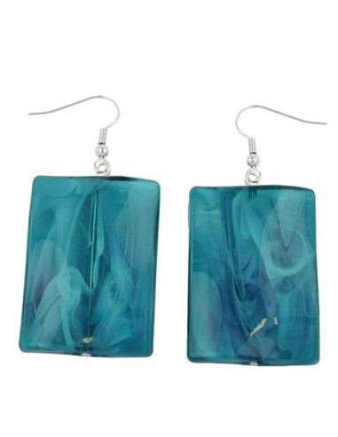 hook earrings pillow bead turquoise