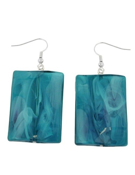 hook earrings pillow bead turquoise