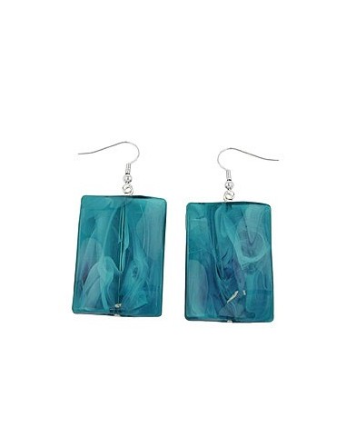 hook earrings pillow bead turquoise