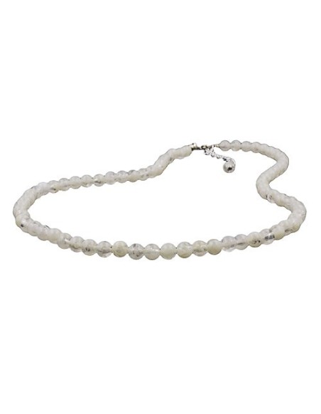 necklace only beads cream transparent