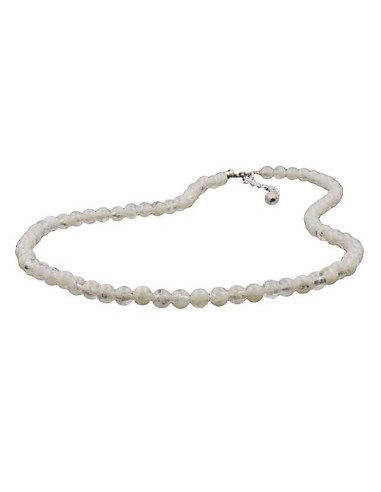 necklace only beads cream transparent