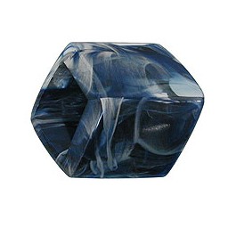 scarf bead slanted blue marbled glossy