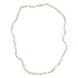 necklace glass beads light green 60cm