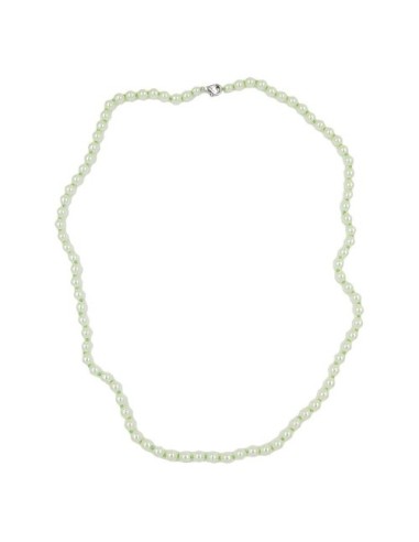 necklace glass beads light green 60cm