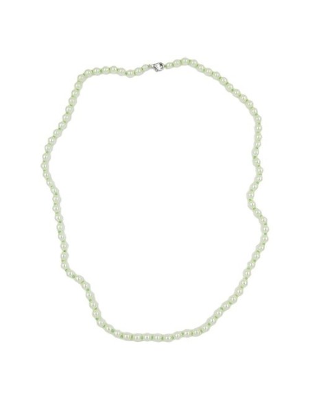 necklace glass beads light green 60cm