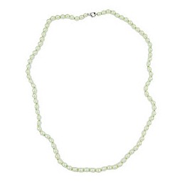 necklace glass beads light green 60cm