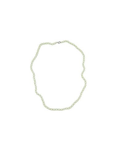 necklace glass beads light green 60cm