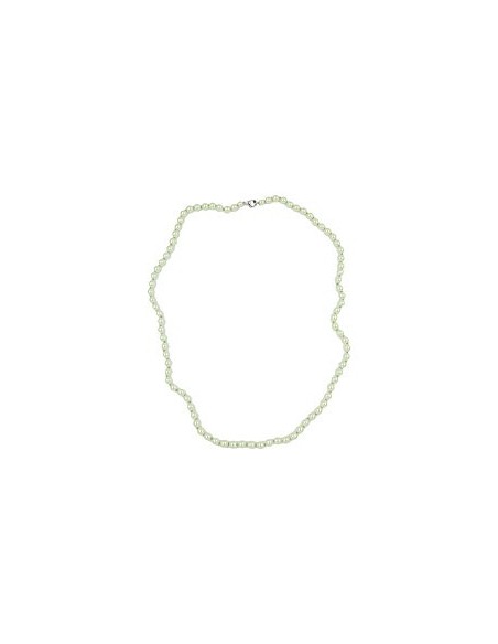 necklace glass beads light green 60cm