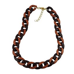 necklace curb chain brown