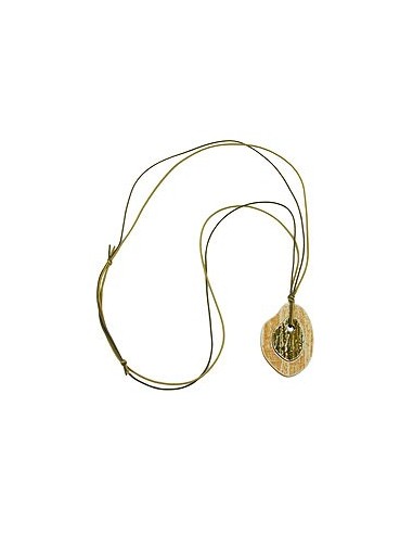 necklace tree stem pendant light brown/ green