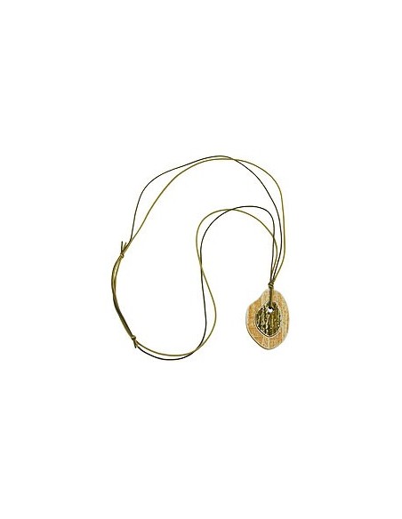 necklace tree stem pendant light brown/ green