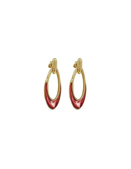 earrings dangling rust red gold coloured
