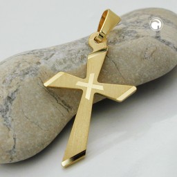 pendant cross 9k gold