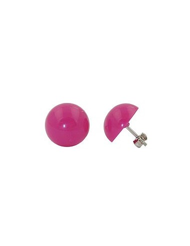 stud earrings pink rose 13mm