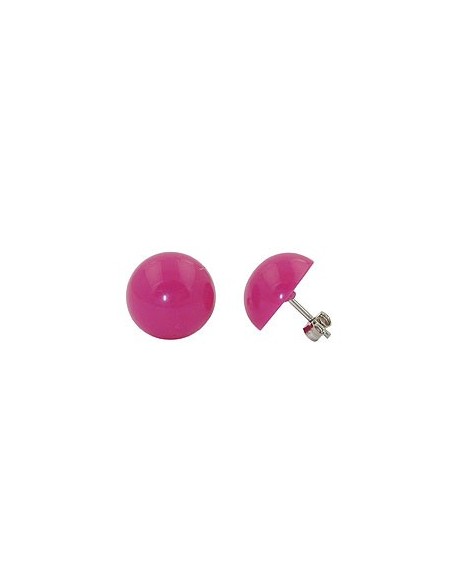 stud earrings pink rose 13mm