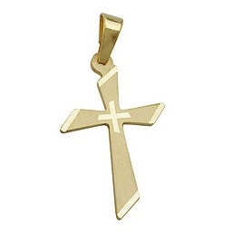 pendant cross 9k gold