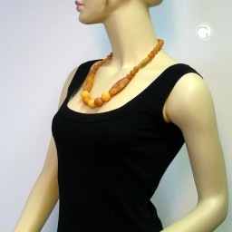 necklace amber-coloured matte 60cm