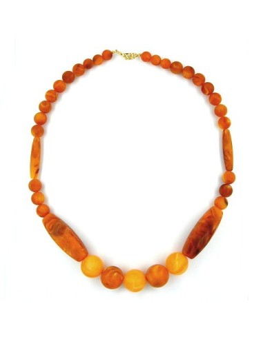 necklace amber-coloured matte 60cm