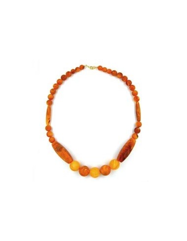 necklace amber-coloured matte 60cm