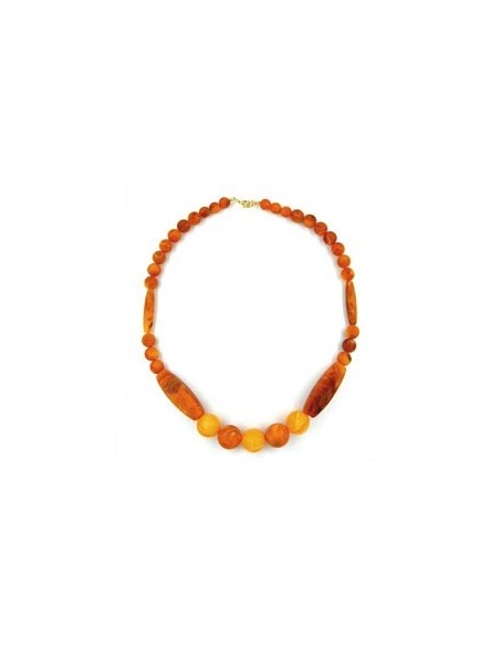 necklace amber-coloured matte 60cm