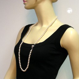 necklace apricot coloured knotted 90cm