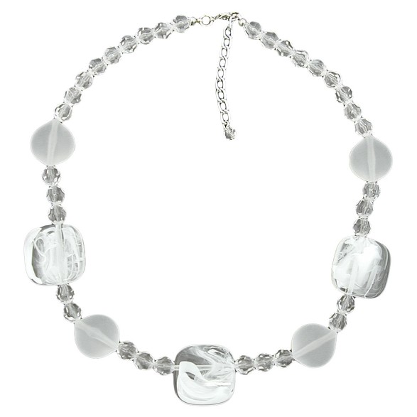 necklace white-transparent 45cm