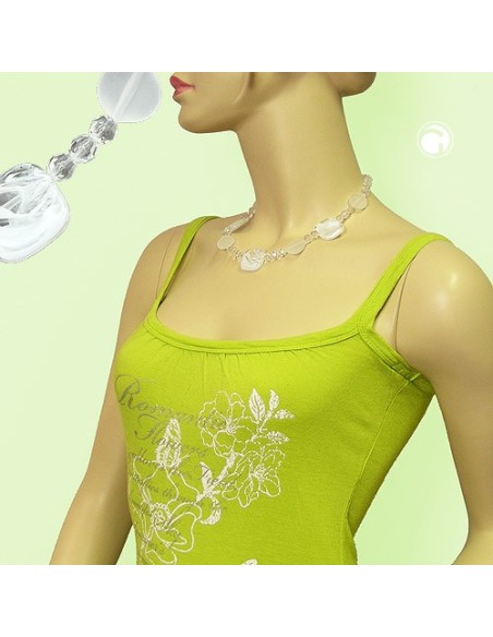 necklace white-transparent 45cm