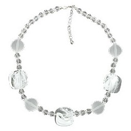 necklace white-transparent 45cm