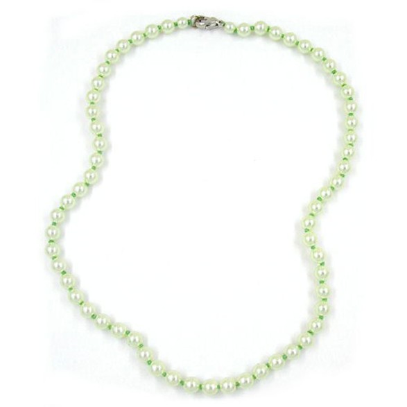 necklace glass beads light green