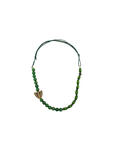 necklace dark green/ green marbled