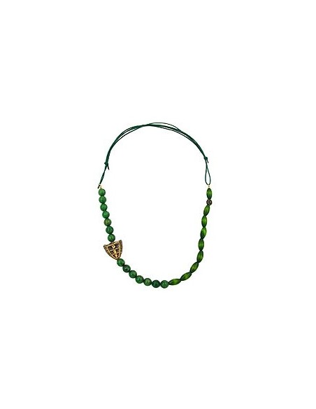 necklace dark green/ green marbled