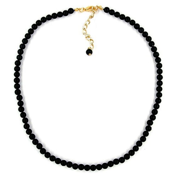 necklace beads 6mm black