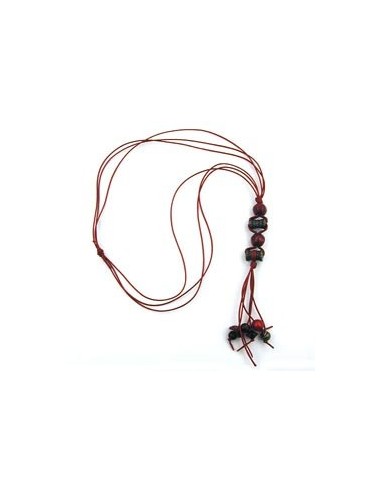 necklace antique gold coloured/ red