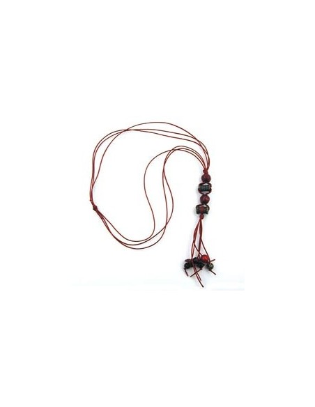 necklace antique gold coloured/ red