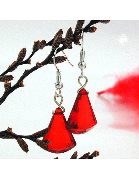 hook earrings red
