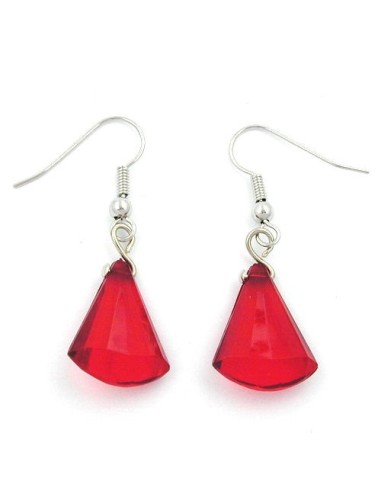 hook earrings red
