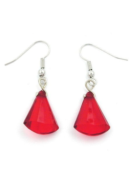 hook earrings red