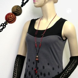 necklace red and black beads