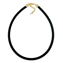 necklace 6mm rubber gold-plated clasp